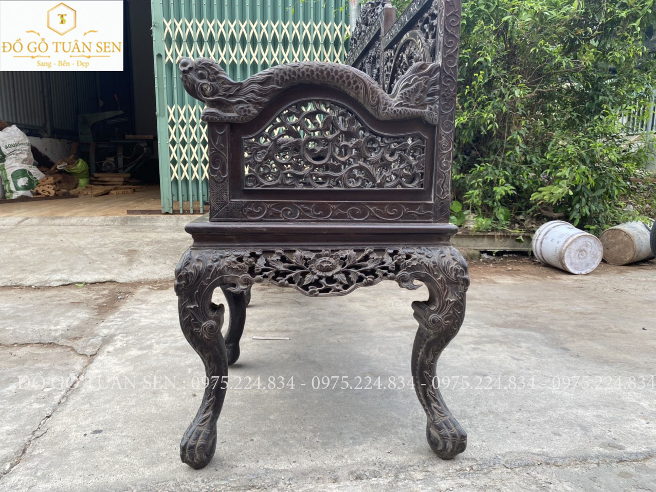 Thông tin kích thước Bộ trường kỷ huế gỗ gụ khảm ốc dáng đẹp nhất 2023